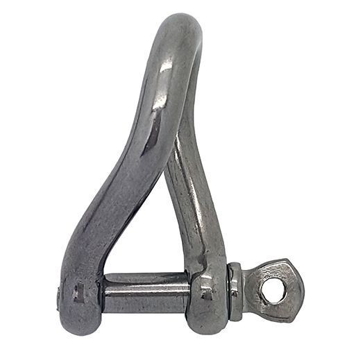 Twisted Dee Shackle 2 x 4mm Stainless Steel Marine Grade 316 - Image 3