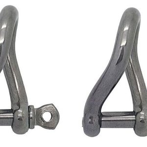 Twisted Dee Shackle 2 x 4mm Stainless Steel Marine Grade 316