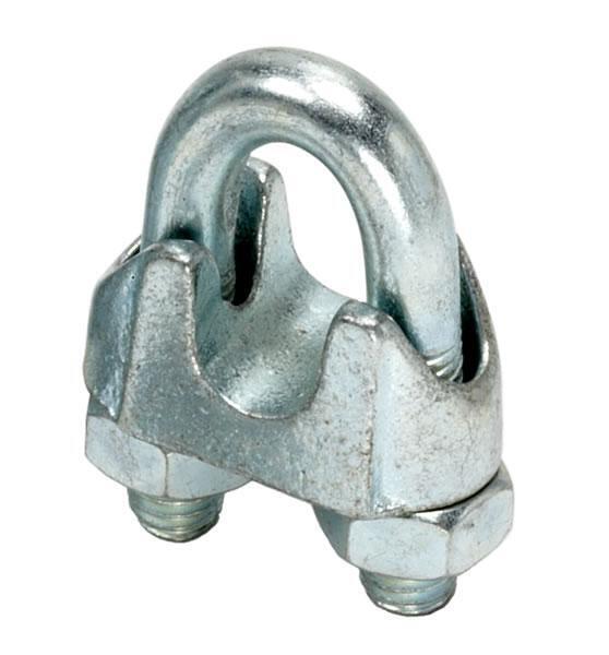 6 x 10mm Galvanised Wire Rope/Bulldog Grips - Image 4