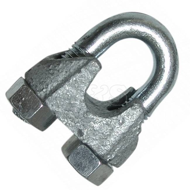 6 x 10mm Galvanised Wire Rope/Bulldog Grips - Image 5