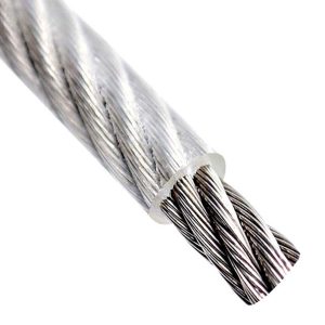 GALVANISED WIRE ROPE CABLE 4mm - 6mm 7x7 CLEAR PVC PLASTIC COATED