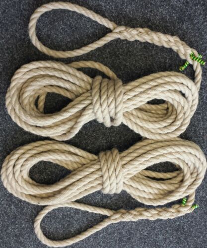 2 X 30FT (9 Metres) 12mm SYNTHETIC HEMP MOORING LINES BOAT - Image 3
