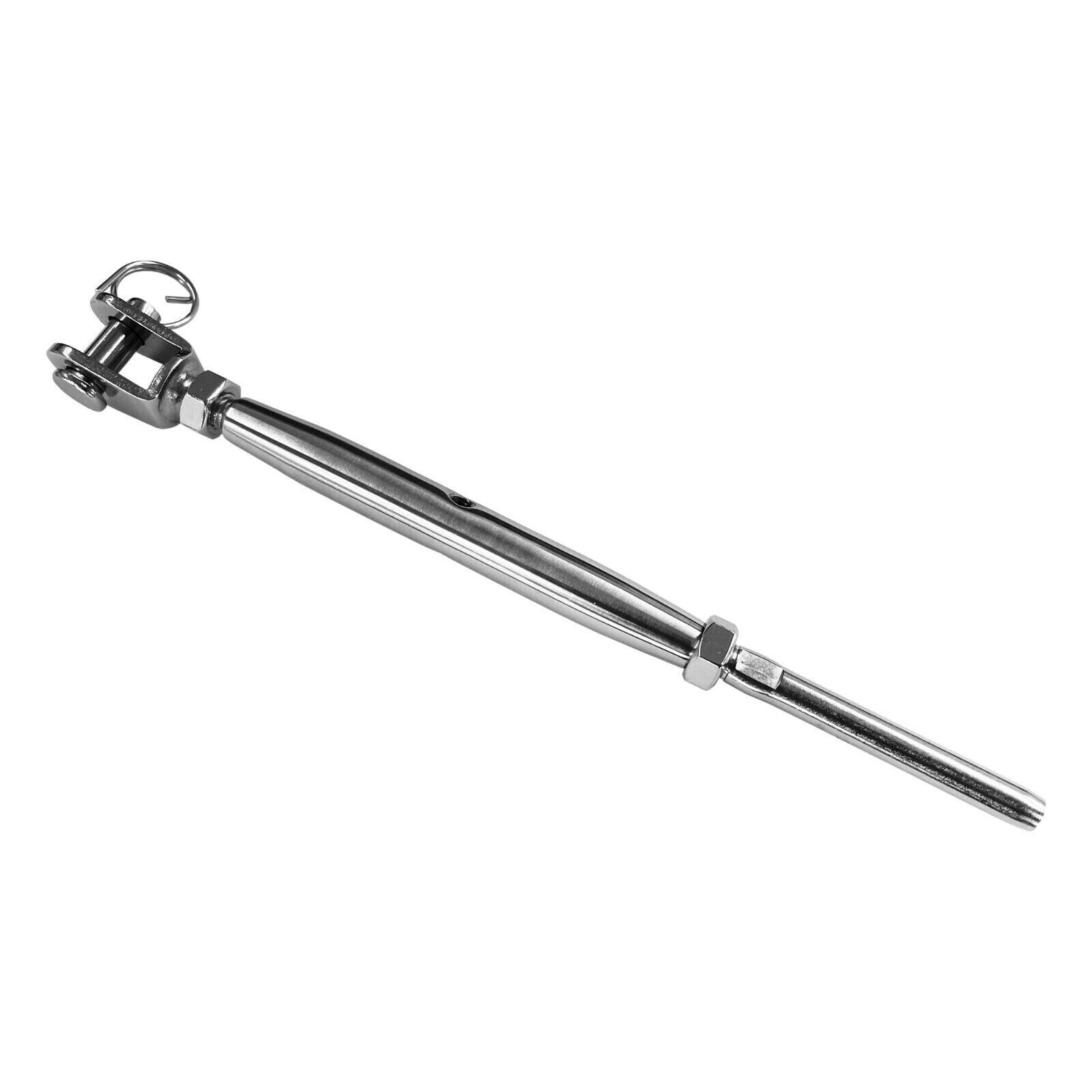 Stainless Steel Rigging Screw Jaw And Swage Terminal M8 For 5mm Wire