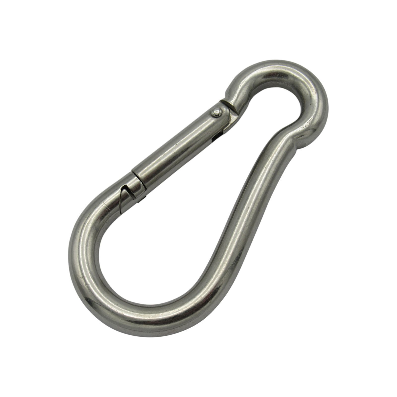 12mm x 140mm Plated Carbine, Spring Loaded Carabiner, Snap Hook Camping X 2 - Image 4