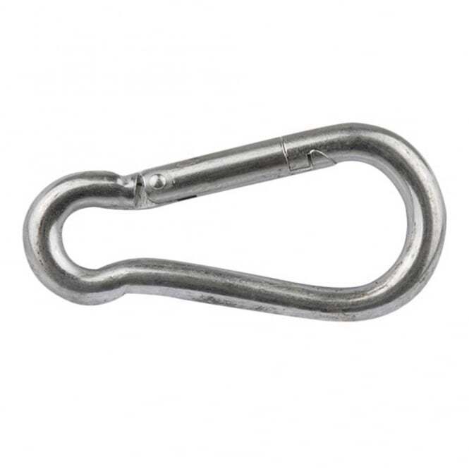 12mm x 140mm Plated Carbine, Spring Loaded Carabiner, Snap Hook Camping X 2 - Image 7