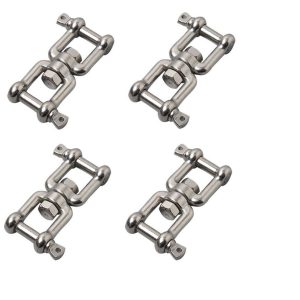 4 x 14mm Anchor Chain Swivel Stainless Steel 316 Marine Grade JAW and JAW Marine