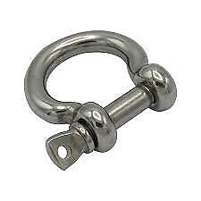 4mm STAINLESS STEEL 316 MARINE GRADE SCREW PIN BOW SHACKLE X2 - Image 4