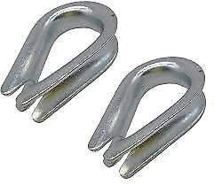 12mm Galvanised Wire Rope Thimbles x 2