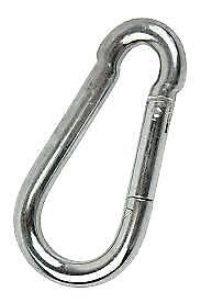 14mm x 180mm Plated Carbine, Spring Loaded Carabiner, Snap Hook Hiking X 1 - Image 4