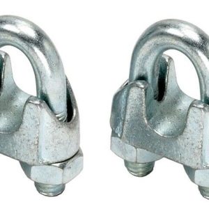 2 x Galvanised Wire Rope / Bulldog Grips / Wire Rope Clamps Choose Size