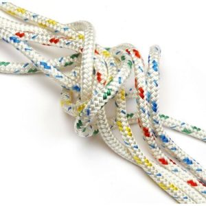 Braid On Braid Polyester Rope, White With Fleck, 6mm, 8mm, 10mm, Price Per Metre