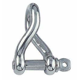 2 x 6mm Twisted Dee Shackle Stainless Steel Marine Grade 316 Boat shackles - Image 4