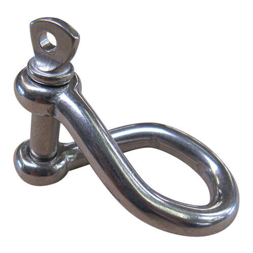 2 x 6mm Twisted Dee Shackle Stainless Steel Marine Grade 316 Boat shackles - Image 5