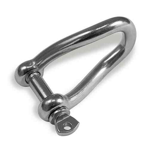 2 x 6mm Twisted Dee Shackle Stainless Steel Marine Grade 316 Boat shackles - Image 6