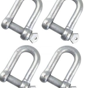 5mm Galvanised Screw Pin Dee Shackle Marine Boat Yacht x 4