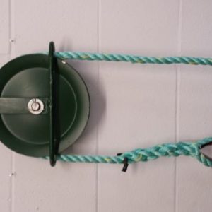 Gin Wheel with Rope 15Mtr Polysteel Rope and 1.5 Ton Swivel Hook-Roofing