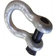 SWL 8.5 ton Galvanised Tested Bow Shackle Blue Pin x 1