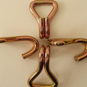 35mm Yellow Passivated Claw Hooks for Webbing & Ratchet Straps X 4