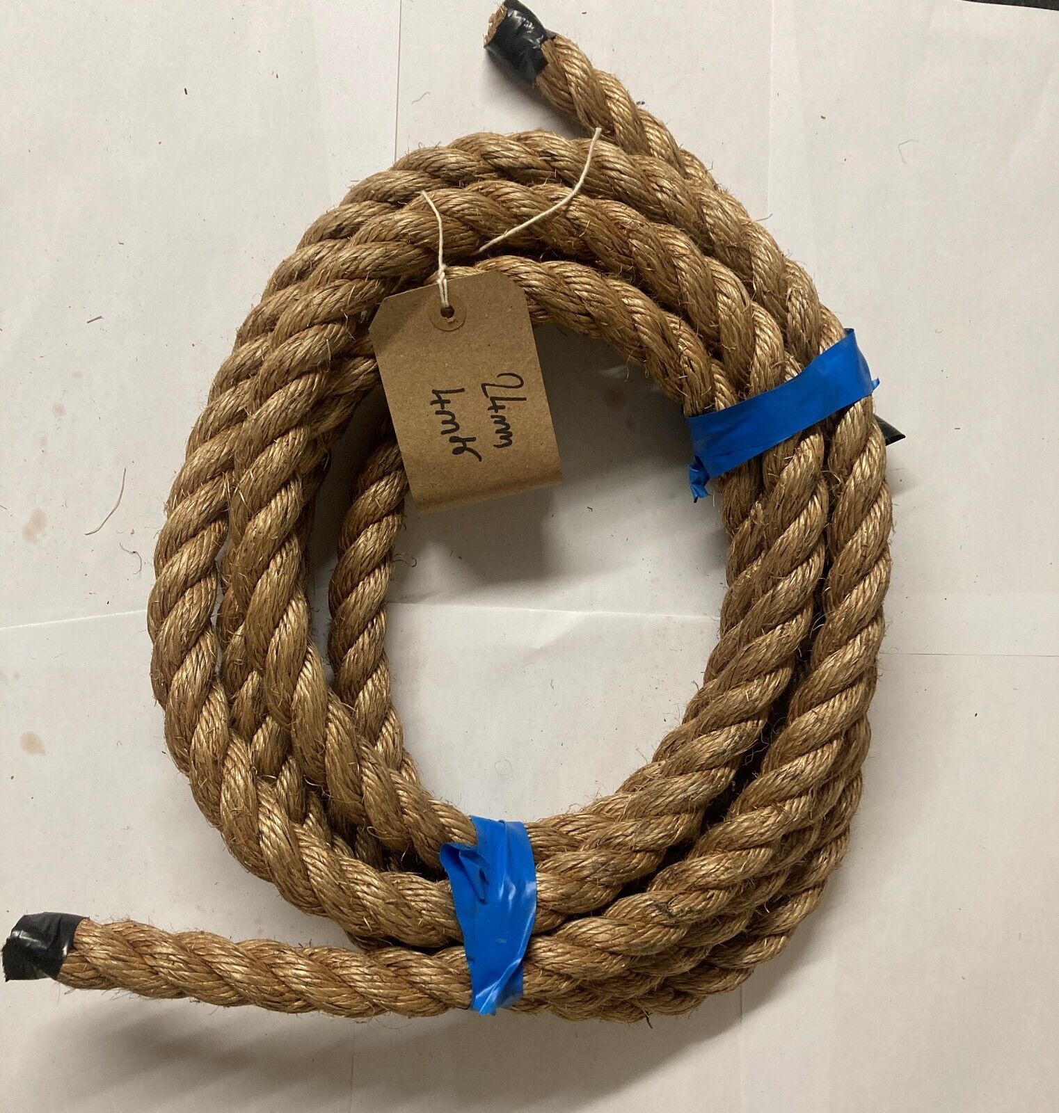 4 Metres x 24mm Manila Natural Fibre Rope For Boats, Decking, Garden, Patio