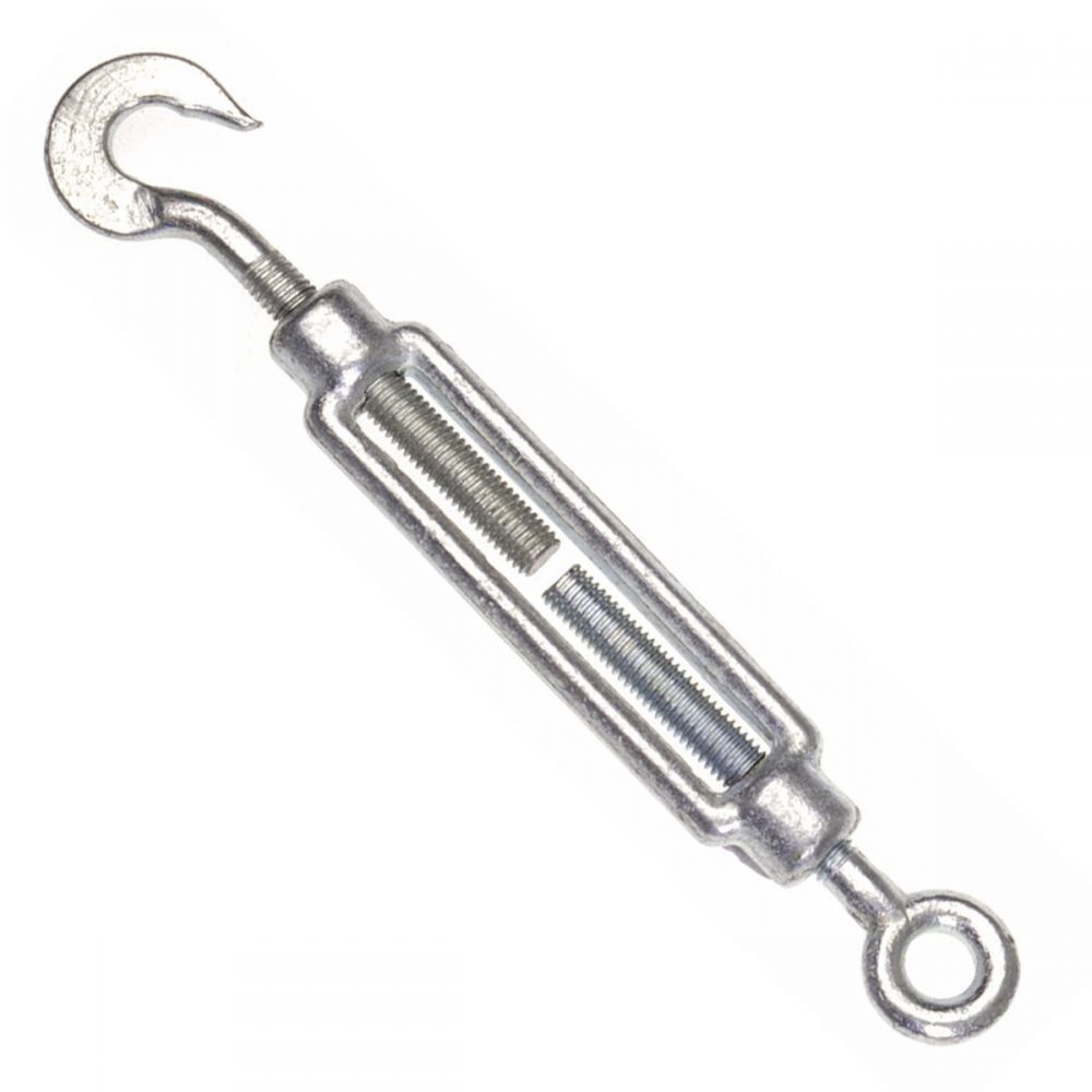 6mm Galvanised Hook and Eye Forged Straining Screw Turnbuckle, Tensioner - Image 4