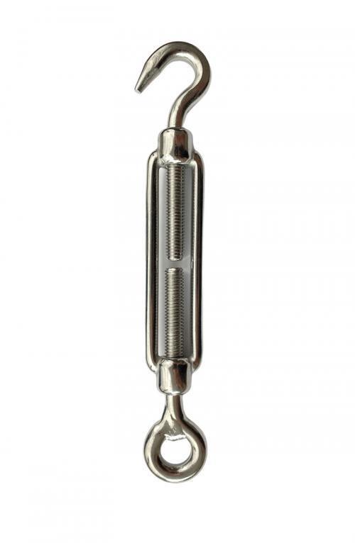 6mm Galvanised Hook and Eye Forged Straining Screw Turnbuckle, Tensioner - Image 7
