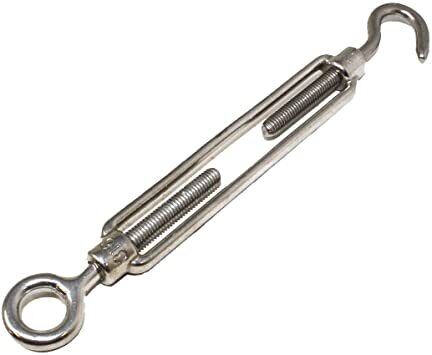 6mm Galvanised Hook and Eye Forged Straining Screw Turnbuckle, Tensioner - Image 8