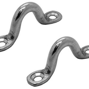 2 x 5mm Stainless Steel Wire Eye Straps 316 Marine Grade - Boat - Fender - DIY