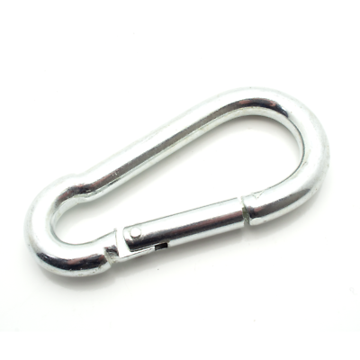 2 x 10mm x 100mm Zinc Plated Carbine Hook, Snap Hook Shackle Spring Loaded - Image 8