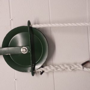 Gin Wheel with Rope 20M of 16mm Staple Spun Rope and 1.5 Ton Swivel Hook-Roofing