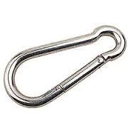 12mm x 140mm Plated Carbine, Spring Loaded Carabiner, Snap Hook Camping X 1