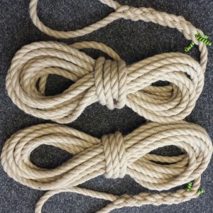2 X 20FT (6 Metres) approx x12mm SYNTHETIC HEMP MOORING LINES