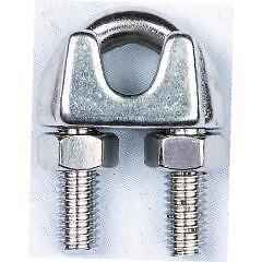 2 x 10mm Stainless Steel 316 Marine Grade Wire Rope/Bulldog Grips