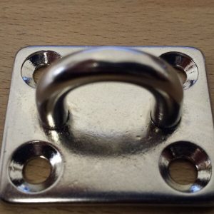 8MM STAINLESS STEEL EYE PLATE, PAD EYE, DECK PLATE, SQUARE X 2
