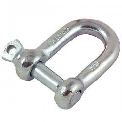 12mm Galvanised Dee Shackle, Screw Pin D Shackle Marine Boat Yacht x 2 - Image 3