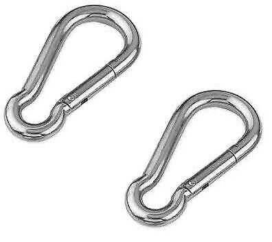 2 X 6mm Stainless Steel Carbine Snap Hook Marine Grade 316 - Image 4