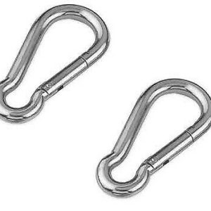 2 X 6mm Stainless Steel Carbine Snap Hook Marine Grade 316