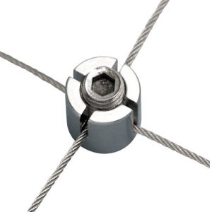 5mm Wire Rope Trellis Cross Clip Stainless Steel 316 Marine Grade