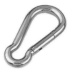 8mm Stainless Steel Carbine, Snap Hook, Spring Loaded Carabiner Grade 316