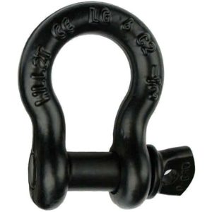 RECOVERY SHACKLE 4.75 ton Galvanised Tested Black Powder Coated Bow Shackles